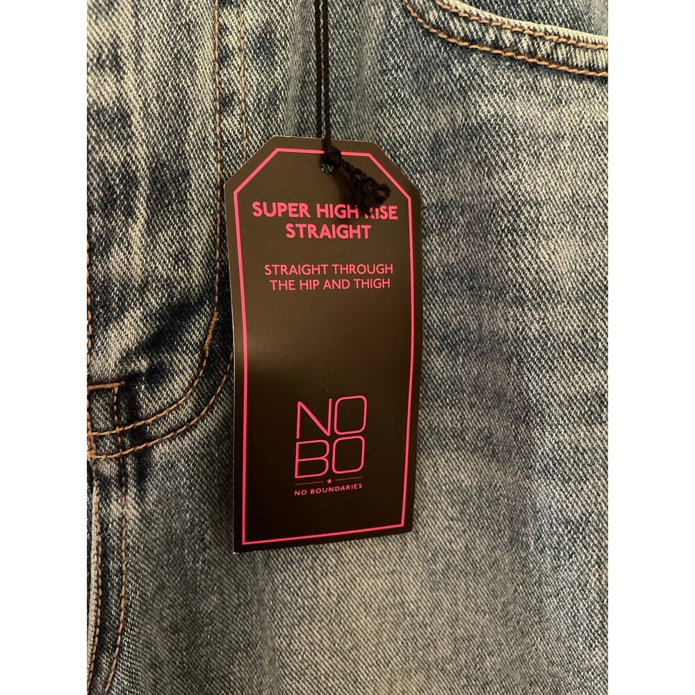 NoBo High Rise Straight Leg denim pants NWT size 7 - Picture 2 of 3
